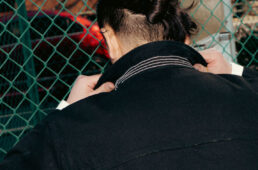 襟の裏のリフレクター