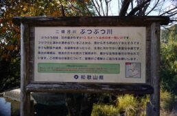 ぶつぶつ川の案内板