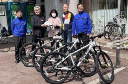 新家工業が能登半島地震の被災地支援として自転車を寄贈