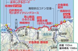鳥取うみなみロードのルートマップ
