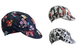 パールイズミ・ウエムラ別注モデルのサイクルキャップ