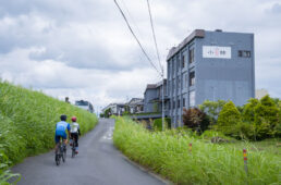 川沿いのサイクリングロード