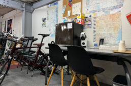 バイシクルパークO2の休憩スペース