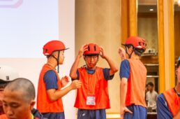 ヘルメットを正しく被る