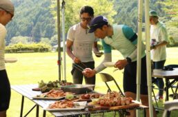 BBQをビュッフェ形式で