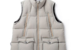 パッチワークライクボリュームダウンベスト