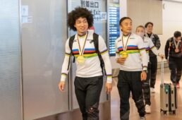 帰国したトラックナショナルチームのメンバー