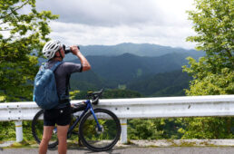 坂の途中でひと休み