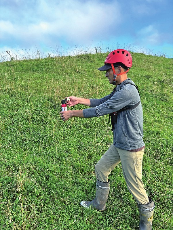 熊スプレーを使うトレーニング