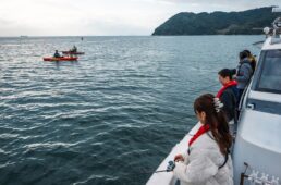 シーカヤックの釣り人