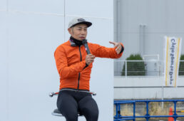 トークショーで話す筧五郎さん