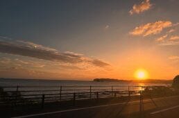 サニーロードからの夕陽