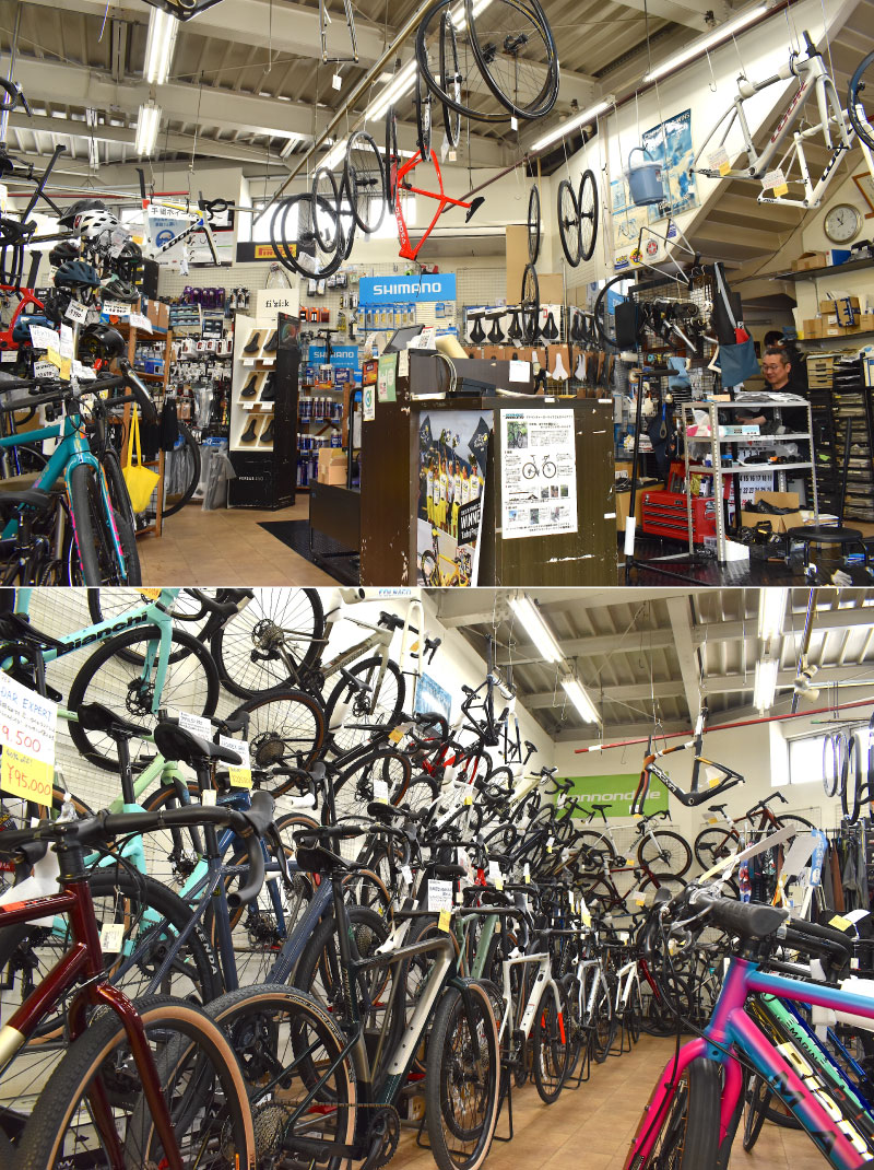 サイクルショップカンザキ 吹田店の店内の様子