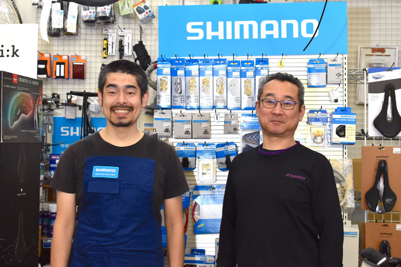サイクルショップ カンザキ吹田店のメインスタッフのお二人