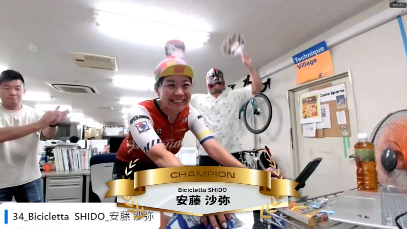 女性部門優勝 Bicicletta SHIDO 安藤沙弥さん