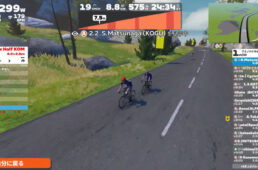 後続を引き離し始める松永店長と西谷店長