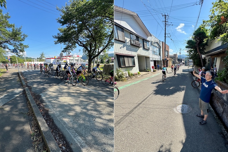 スタート前に会場周辺をパレード走行