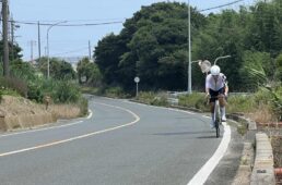 国道42号を西に⾛る