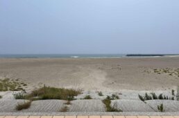 道の駅・ロコステーションの休憩所からの太平洋