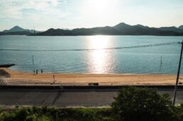 島の西側の景色