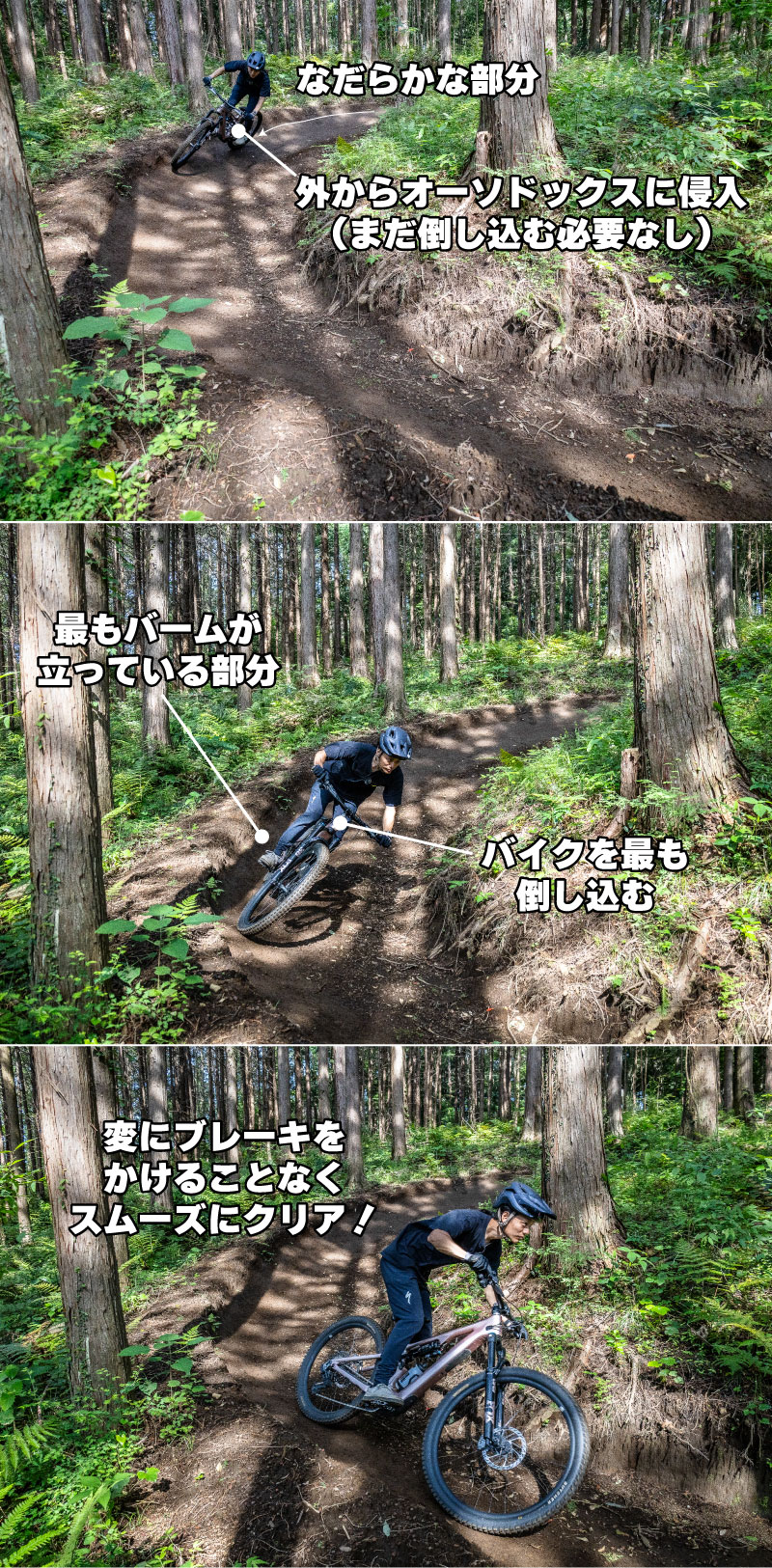 オーソドックスなバームの曲がり方