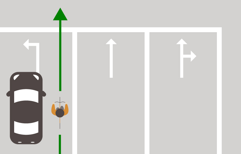 左折車を右側から追い越すのはいいの?