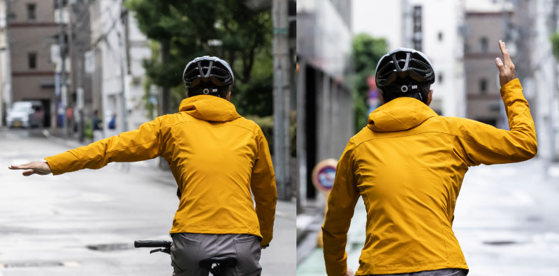 左折のハンドサイン