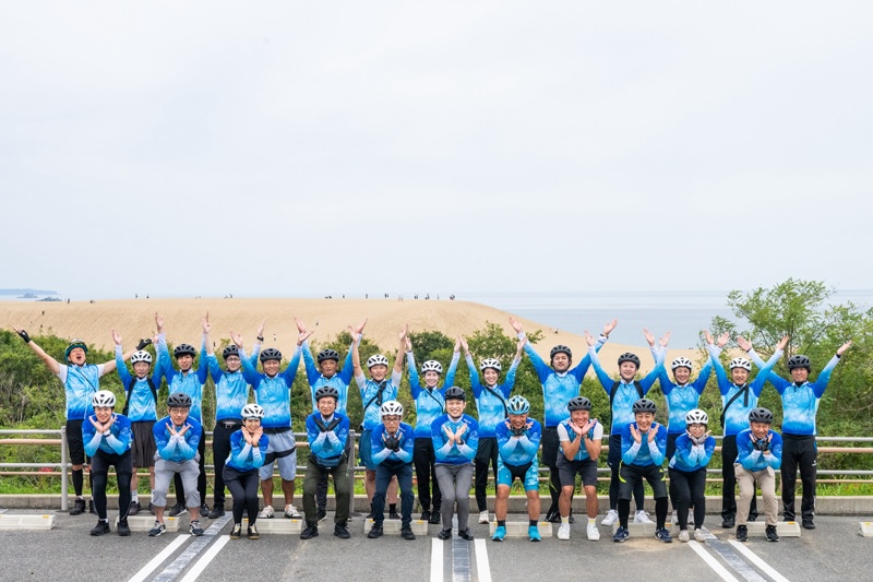 Setouchi Véloポーズで記念撮影