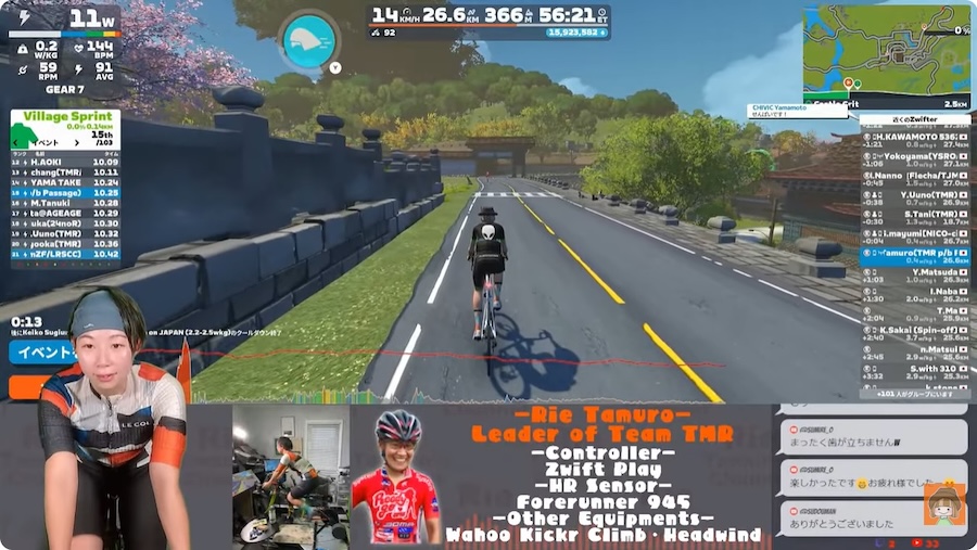 Zwift 杉浦佳子インクルーシブ・グループライド