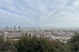 フルヴィエールの丘から見るリヨンの景色