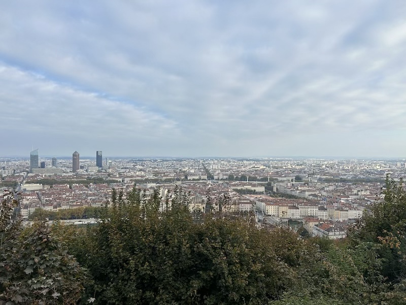 フルヴィエールの丘から見るリヨンの景色