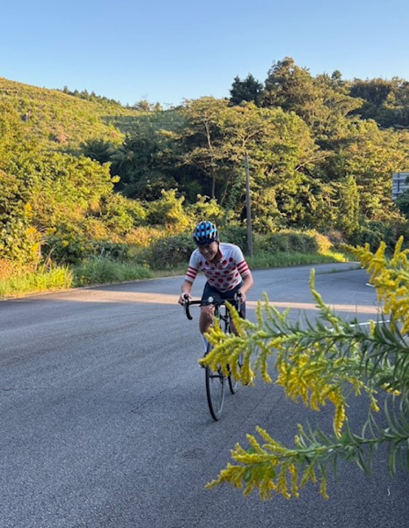 レンタサイクルで坂を上る