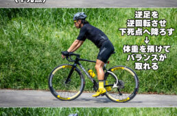 外す足が下死点にあるときの一連の流れ