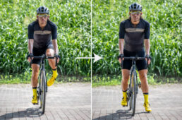 外す足のペダル位置が12時（上死点）