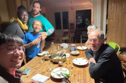 サイクリストの家族と