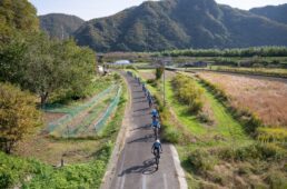 里山のなかを走る