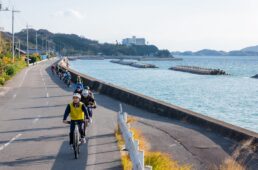 海の間近を走る