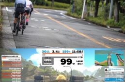 ヒルクライムトレーニングにおけるズイフトと実走の併用イメージ