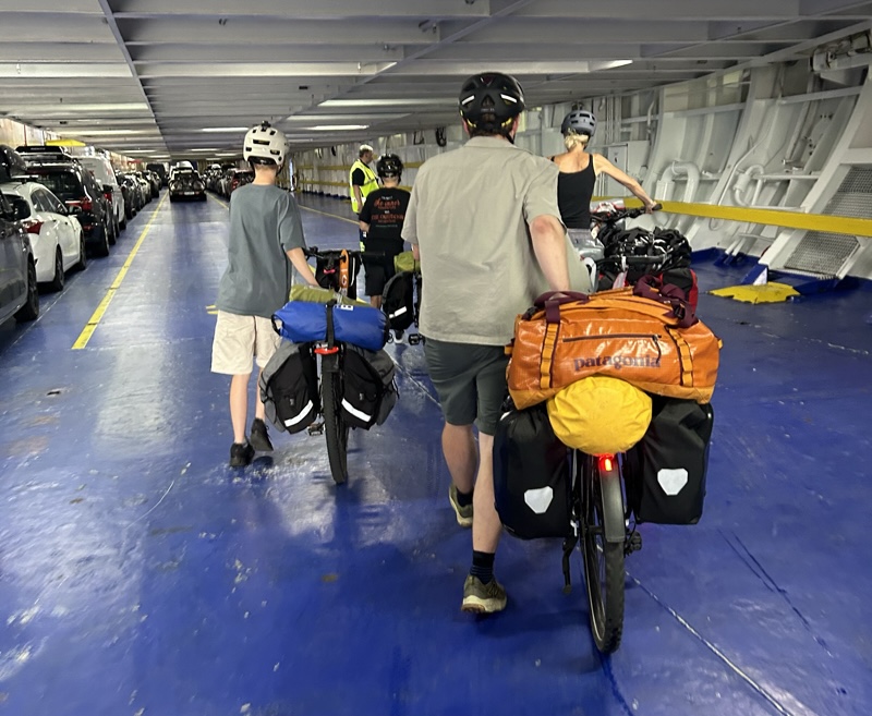 コペンハーゲン行きのフェリー内