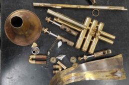 トランペット1本を解体した様子