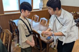 サックスのネックを使ってほしいと持ってきてくれた男の子